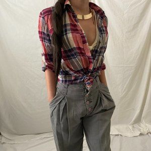 NWT Plaid Button up Shirt